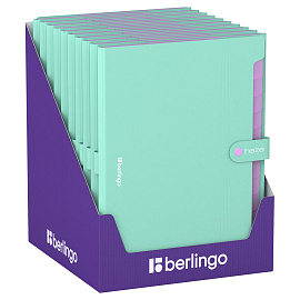 Папка 12 отделений Berlingo "Haze", А4, 600мкм, на кнопке, мятная фото Папка 12 отделений Berlingo "Haze", А4, 600мкм, на кнопке, мятная