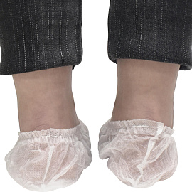 Бахилы (носки) одноразовые Чистовье для боулинга спанбонд 20 г/кв.м размер S белые (50 пар в упаковке)