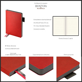 Ежедневник недатированный Bruno Visconti Boston искусственная кожа А5 136 листов зеленый (зеленый обрез)