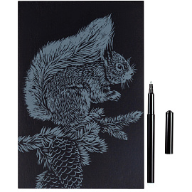 Гравюра Lori Белочка с золотистым эффектом 10x15 см