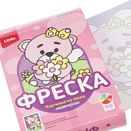 Фреска Lori Картина из песка Медвежонок 6 цветов
