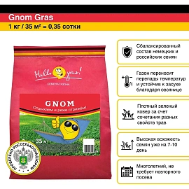 Семена газонной травы Газонcity Gnom Gras 1 кг