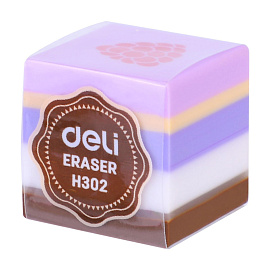 Ластик Deli EH302 ПВХ квадратный 25х25х25 мм фото Ластик Deli EH302 ПВХ квадратный 25х25х25 мм
