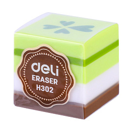 Ластик Deli EH302 ПВХ квадратный 25х25х25 мм фото Ластик Deli EH302 ПВХ квадратный 25х25х25 мм