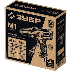 Дрель-шуруповёрт сетевая Зубр ДШ-М1-400-2 400 Вт