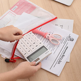 Папка-конверт на молнии Deli А4 в ассортименте 230 мкм