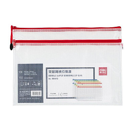 Папка-конверт на молнии Deli А4 бесцветная 230 мкм