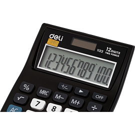 Калькулятор карманный Deli E1122 12-разрядный серый 120x86x29 мм