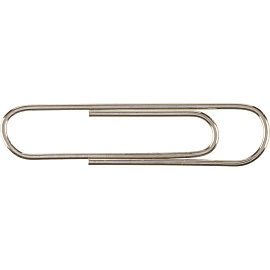 Скрепки канцелярские 33 мм Deli металлические никелированные (100 штук в упаковке)