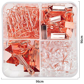 Набор канцелярский Deli 4 отделения (кнопки 20 мм, Скрепки канцелярские 29 мм, зажимы 18 мм/25 мм) фото Набор канцелярский Deli 4 отделения (кнопки 20 мм, Скрепки канцелярские 29 мм, зажимы 18 мм/25 мм)