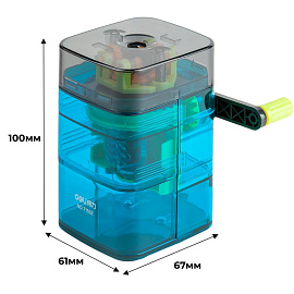 Точилка механическая для карандашей Deli синий корпус