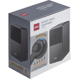Точилка механическая для карандашей Deli черный корпус