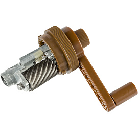 Точилка механическая для карандашей Deli коричневый корпус