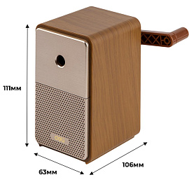 Точилка механическая для карандашей Deli коричневый корпус