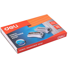 Точилка для карандашей Deli металлическая серебристая