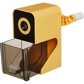 Точилка механическая для карандашей Attache Bright Colours желтый корпус