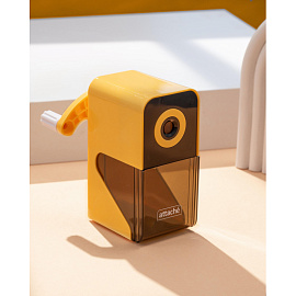 Точилка механическая для карандашей Attache Bright Colours желтый корпус