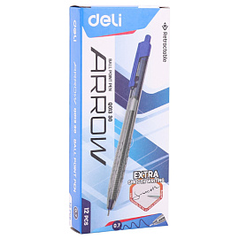 Ручка шариковая автоматическая Deli Arrow синяя (толщина линии 0.35 мм) фото Ручка шариковая автоматическая Deli Arrow синяя (толщина линии 0.35 мм)