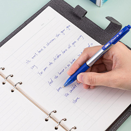 Ручка шариковая автоматическая Deli X-tream PRO синяя (толщина линии 0.4 мм)