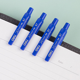 Ручка шариковая автоматическая Deli X-tream PRO синяя (толщина линии 0.4 мм)