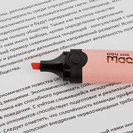 Текстовыделитель Deli Macaron розовый (толщина линии 1-5 мм) фото Текстовыделитель Deli Macaron розовый (толщина линии 1-5 мм)
