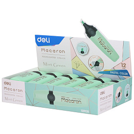 Текстовыделитель Deli Macaron зеленый (толщина линии 1-5 мм)