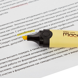 Текстовыделитель Deli Macaron желтый (толщина линии 1-5 мм)