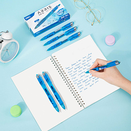 Ручка гелевая автоматическая Deli Arris синяя (толщина линии 0.35 мм)