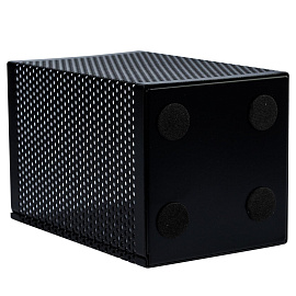 Подставка-стакан для канцелярских принадлежностей Deli черная 7.2x7.2x10.8 см