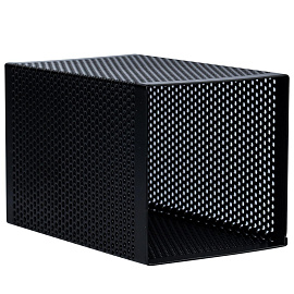 Подставка-стакан для канцелярских принадлежностей Deli черная 7.2x7.2x10.8 см