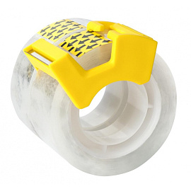 Клейкая лента канцелярская Deli прозрачная 18 мм x 18.3 м (2 штуки в упаковке)