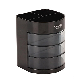 Набор канцелярский Deli E38253 пластиковый 12 предметов черный