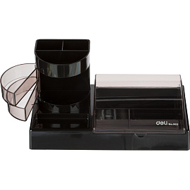 Набор канцелярский Deli E38254 пластиковый 16 предметов черный