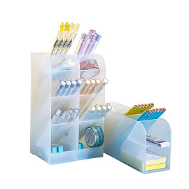 Подставка-органайзер для канцелярских принадлежностей Deli 5 отделений белая 20.5x5.9x9.2 см