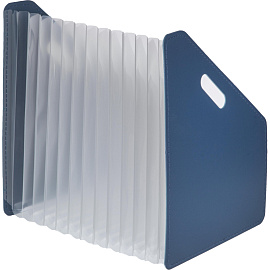 Лоток вертикальный для бумаг 200 мм Deli пластиковый темно-синий 13 отделений