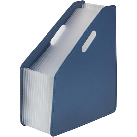 Лоток вертикальный для бумаг 200 мм Deli пластиковый темно-синий 13 отделений