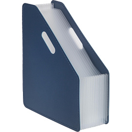 Лоток вертикальный для бумаг 200 мм Deli пластиковый темно-синий 13 отделений