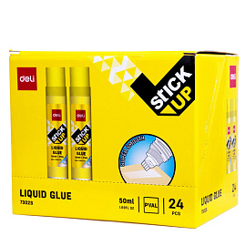 Клей канцелярский жидкий Deli 50 мл прозрачный пластиковый аппликатор (E7302S)