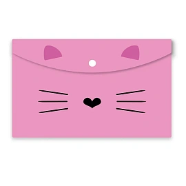 Папка-конверт на кнопке №1 School Kitty А4 180 мкм (2 штуки в упаковке)