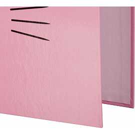 Папка-регистратор №1 School Kitty А4 75 мм розовая ламинированная бумага