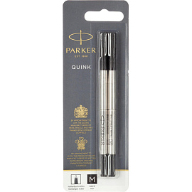 Стержень для роллера Parker черный 112 мм толщина линии 0.7 мм (2 штуки в упаковке, артикул производителя 1950325)