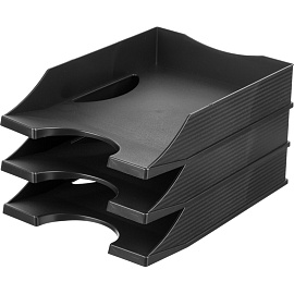 Лоток горизонтальный для бумаг Attache (Attache Economy) Оffice Лайт пластиковый черный