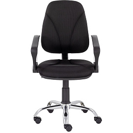 Кресло офисное Клио черное (ткань, металл)