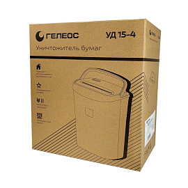 Шредер (уничтожитель документов) Гелеос УД15-4 4-й уровень секретности объем корзины 15 л