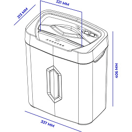 Шредер (уничтожитель документов) Гелеос УМ22-4 4-й уровень секретности объем корзины 22 л
