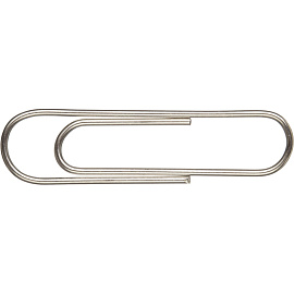 Скрепки канцелярские 22 мм Attache металлические никелированные (100 штук в упаковке)