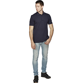 Футболка поло тёмно-синяя короткий рукав (размер L)