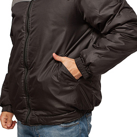 Куртка рабочая зимняя (куртка-бомбер) мужская с СОП черная из ткани дюспо (размер 56-58, рост 182-188)