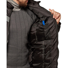 Куртка рабочая зимняя (куртка-бомбер) мужская с СОП черная из ткани дюспо (размер 60-62, рост 182-188)