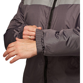 Куртка рабочая зимняя (куртка-бомбер) мужская с СОП серая из ткани дюспо (размер 48-50, рост 170-176)